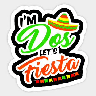 Im Dos Taco Twosday 2nd Birthday Gift Sticker